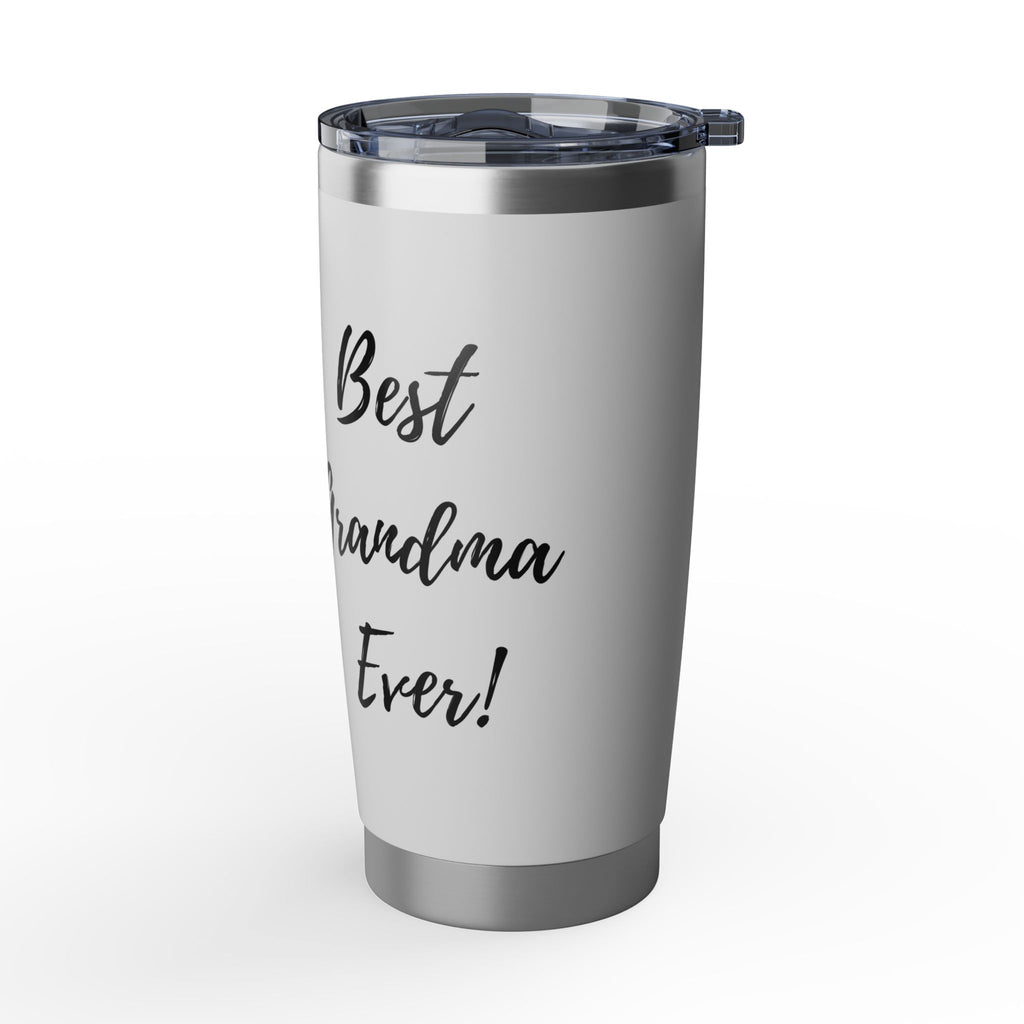 20oz Floral Grandma Tumbler — "Best Grandma Ever" Insulated Travel Cup