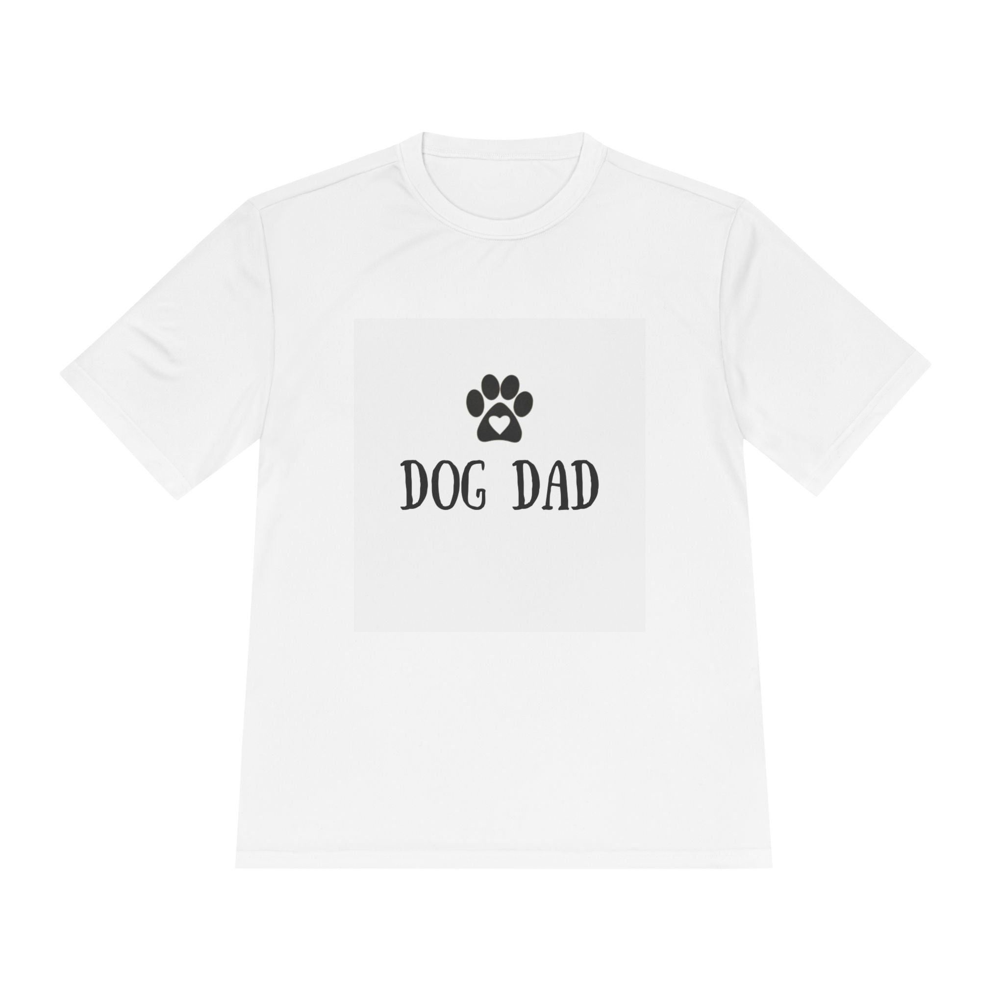 Dog Dad Moisture-Wicking Tee — Paw Print Graphic Shirt for Dog Lovers