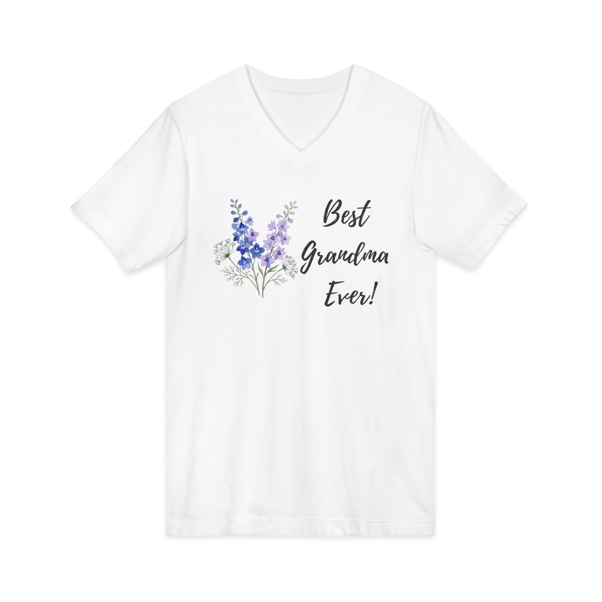 Best Grandma Ever V-Neck Tee — Floral Mother’s Day Gift