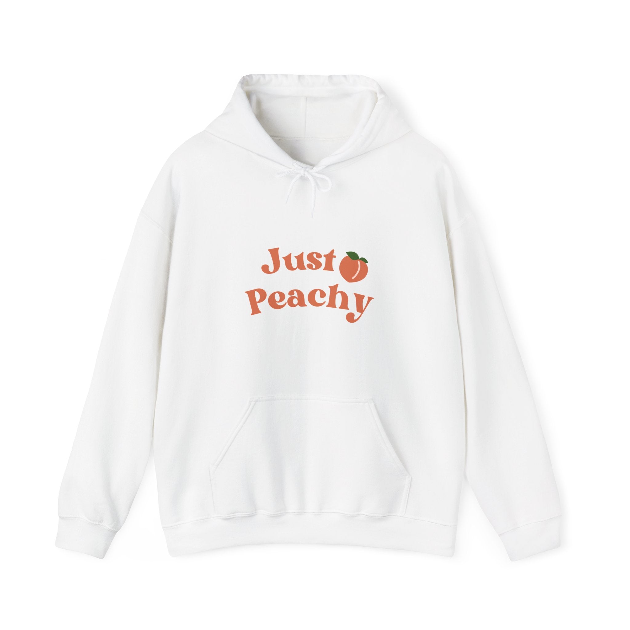 Just Peachy Hoodie – Cute Peach Graphic Pullover Sweatshirt