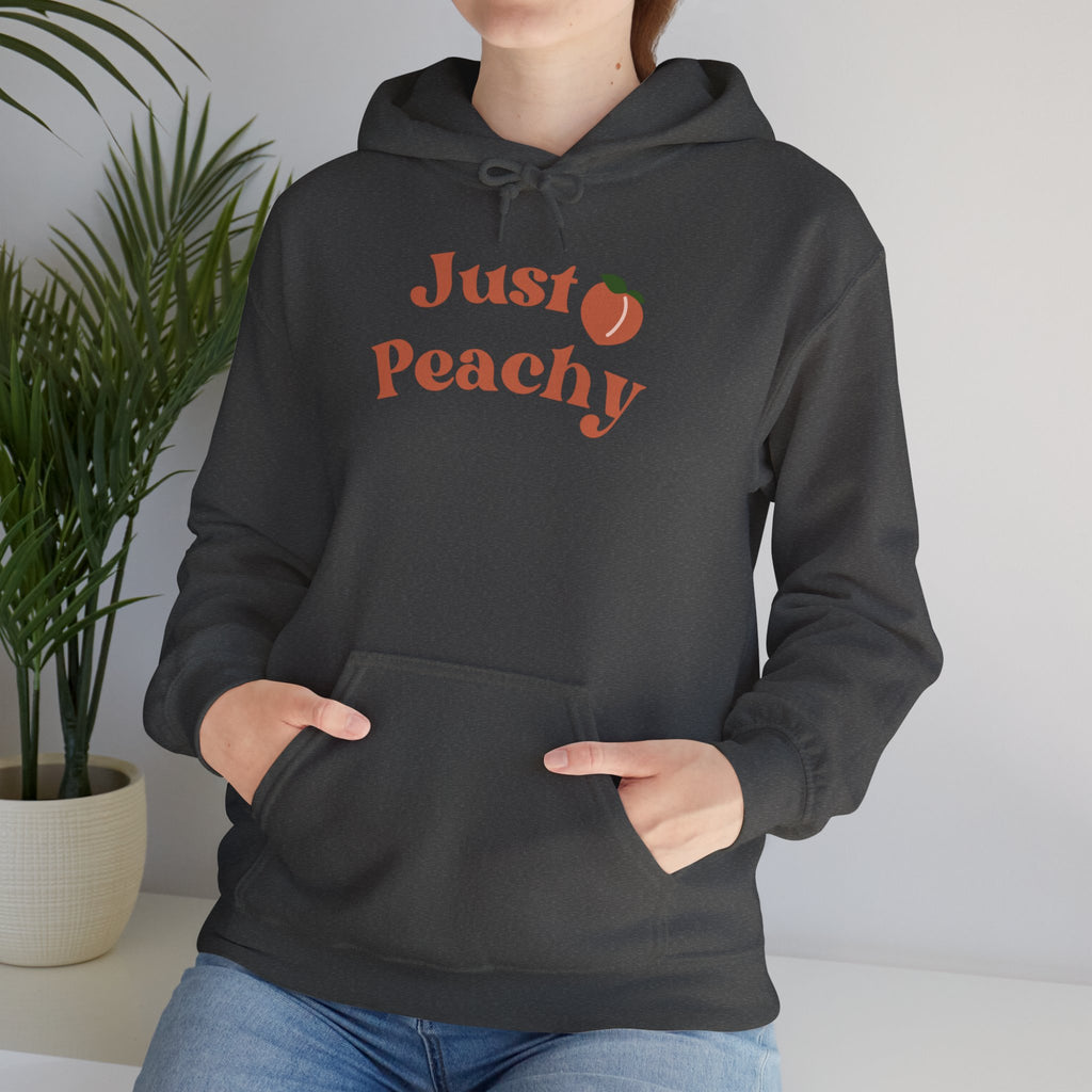 Just Peachy Hoodie – Cute Peach Graphic Pullover Sweatshirt